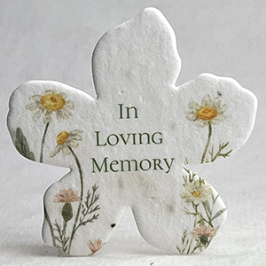 seed paper daisy garden  printed flower shapes